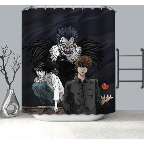 Nice Death Note Anime Shower Curtains For Bathroom Curtain Decor 180x180cm Waterproof Mildew Proof Fabric Shower Curtain
