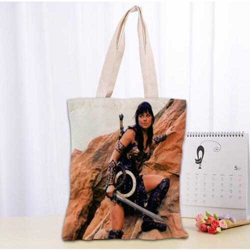 Xena Warrior Princess Tote Bag Women Canvas Fabric Bags Eco Reusable Shopping Bags Traveling Beach Casual Useful Shoulder Bag
