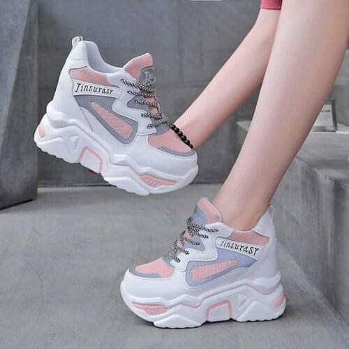 Vulcanized Sneakers Girls Ladies Casual Autumn Spring Shoes Women Thick Bottom Chunky Sneakers Platfrom Shoes