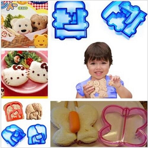 1Pc New Dinosaur Dog Elephant Shape Kids Lunch Sandwich Toast Cookies Cake Bread Biscuit Food Cutter Mold Mould DIY