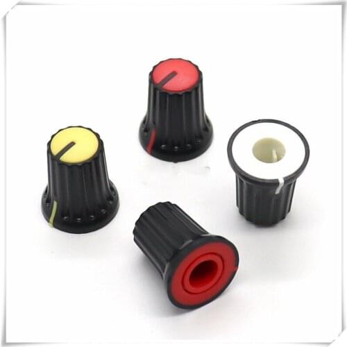 10 Pieces Plastic Half Shaft Knob Diameter 15mm Height 18mm Potentiometer Encoder 270 Degrees Knob D-Shaped Inner Hole 6mm