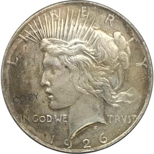 1926 S United States Peace One Dollar Cupronickel Plated Silver Copy Coin