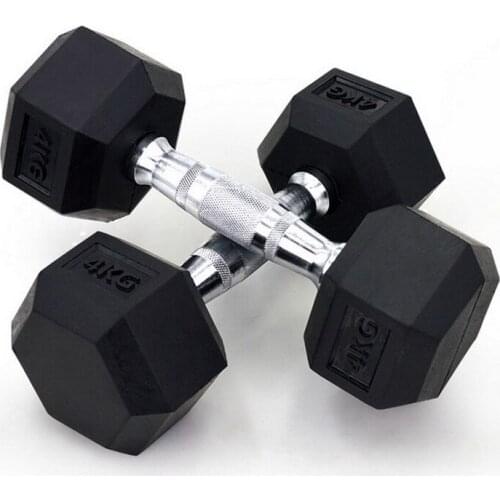 2.5kg*2pcs Six Corner Fixed Dumbbells men with rubber cover, dumbbells for fitness, bodybuilding dumbbells(Pair)