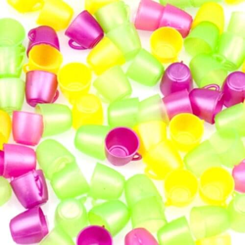 20x Colorful Plastic Kitchen Tableware Mini Cups Tableware Dolls Accessories House Miniatures Craft For Kids Gifts Kitchen Toys