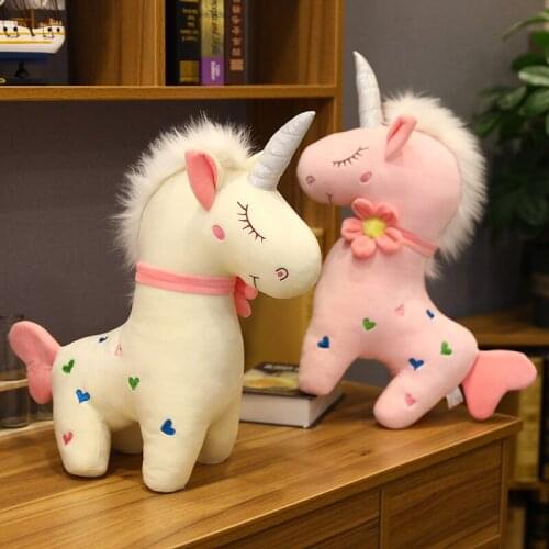 30/45/60CM Cartoon Pretty Kawaii Unicorn Soft Stuffed Animal Doll Pillow Cute Girl Gift Home Decoration