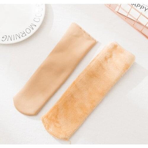 5Pairs/Lot Men Women Socks Winter Thick Warm Thermal Wool Black Plus Velvet Black Casual Home Floor Snowfield Crew