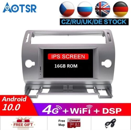 Android 10.0 Car DVD Player GPS Glonass Navi for Citroen C4 C-Triomphe C-Quatre 2005 2006 2007 2008 2009 Radio Android Auto unit