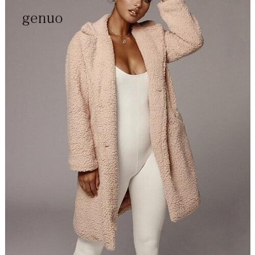 White Fur Coat Women Luxury Coats Warm Winter Teddy Coat Women Faux Fur Coat Vintage Teddy Bear Coats Long