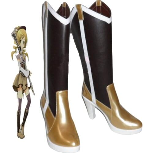 Puella Magi Madoka Magica Mami Tomoe Cosplay Boots Custom Made Shoes