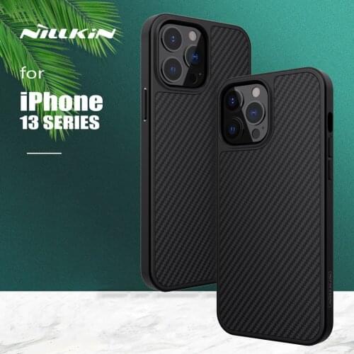 For iPhone 13 Pro Max Case Nillkin Synthetic Fiber Back Cover Ultra-Thin Phone Case Soft Touch for iPhone 13 Pro 13 Mini Case