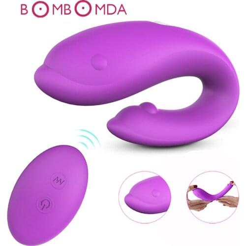 Sex Dildo Vibrator U Type Wireless Remote Control Panties Vibrator Dual Motor Clitoris Stimulator Anal Sex Toys For Women Couple