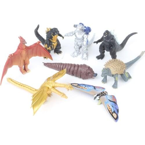 8pcs/set Gojira Figure Model Toys 8cm