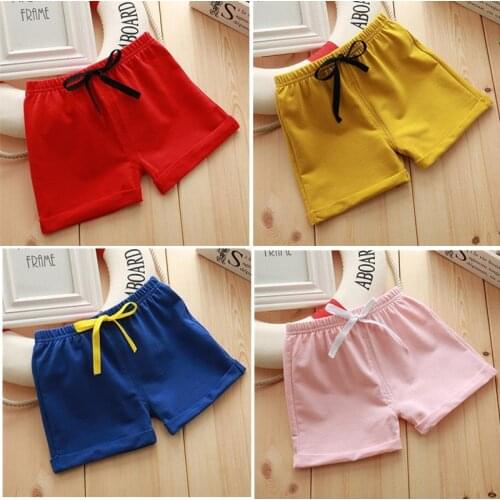 Cotton Infant Toddler Shorts Summer Loose Soft Boys Girls Beach Shorts 8 Colors Childrens Pants Casual Baby Clothing