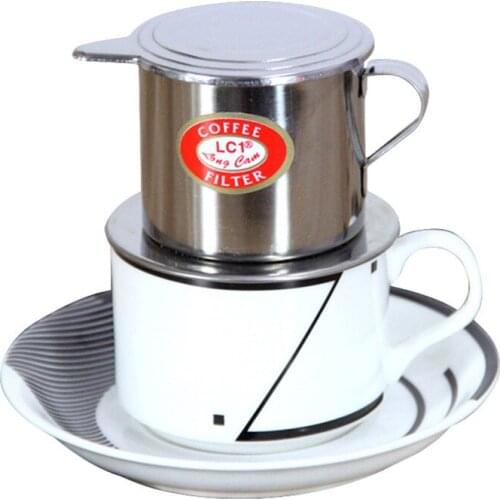 Coffee Filter Stainless Steel Maker Pot Infuse Cup Serving Delicious Portable Stainless Steel Vietnamese Coffee Drip Filter