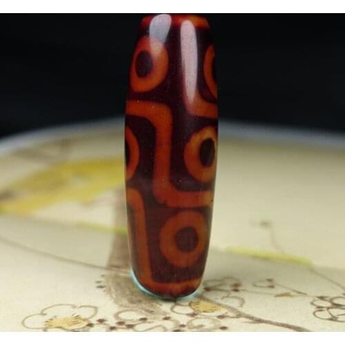 Collection China Tibet old agate nine-eyed dzi amulet