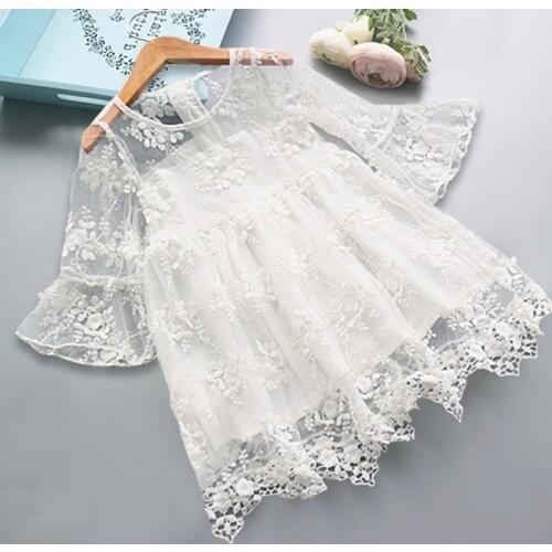 Lace Flower Chidlren Girls Clothes Kids Dresses for Girls Birthday Party Flower Girls Teen Fashion Wedding Evening Clothing