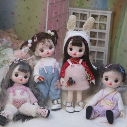 16cm Blyth Doll Joint Body Fashion BJD Toys Gift with Dress Shoes Wig Make Up