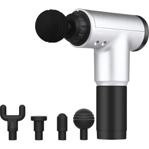 Massage Gun Muscle Relaxation Vibration Massager Fitness exercise Noise Reduction Design Fascial Gun With 4 Heads For men women