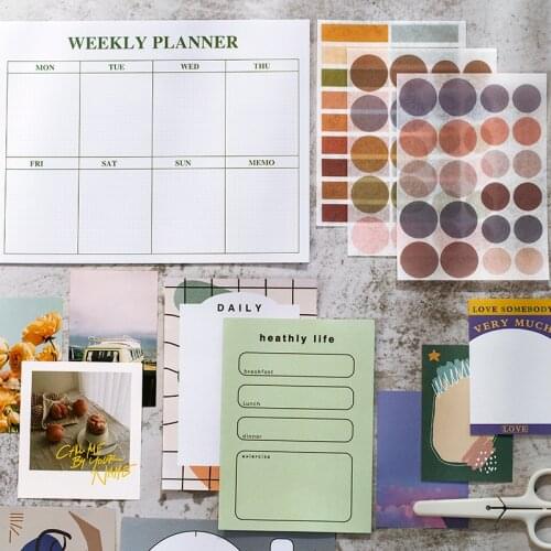 Material Package Paper INS Cute Fresh Hand Account Diary DIY Decorative Stickers Tribe Series Creative 4 Models