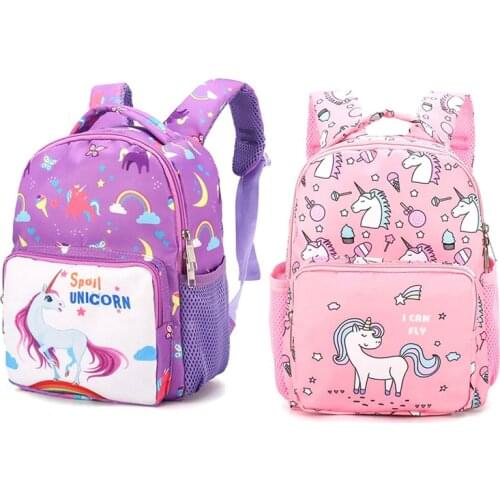Cute Unicorn Girls Children School Bags Cartoon Printing Primary Backpacks Book Capacity Bags Satchel For Child 2-5 Years Old