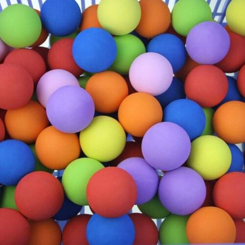 2Pcs 60mm Elastic Solid Color EVA Golf Practice Balls For Outdoor Sports Color Small Standard Training Ball In Practice Room
