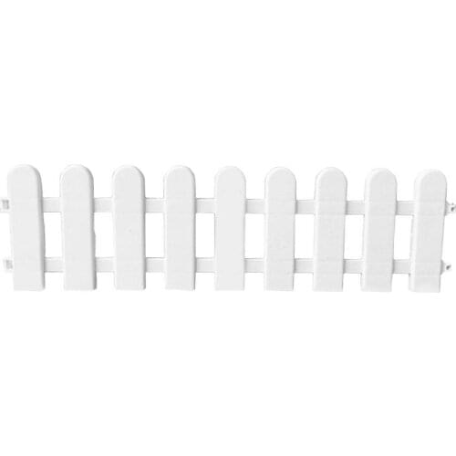 Plastic Fence Beautiful White 1 Pcs Plastic Gardening DIY Christmas Decorative Fence Fashion 50*13cm Festive Supplies