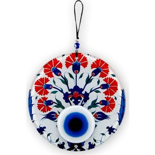 Handmade Tile Carnation Fusion Glass Charm 16cm