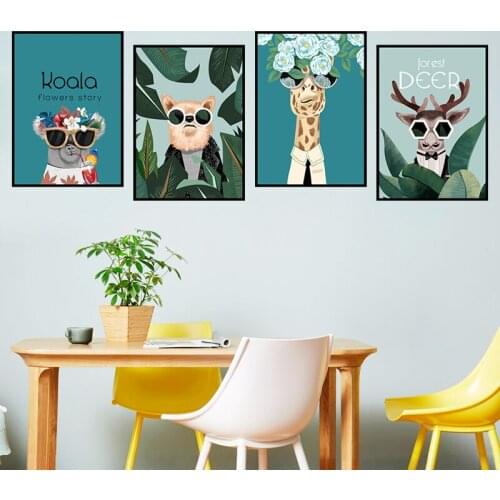 Cool Animal Wall Stickers Modern Bedroom Living Room Decoration Poster Home Office Decor Aesthetic Decal for Furniture Wallpaper