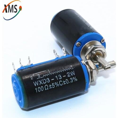 1pcs WXD3-13-2W 100 200 220 470 680 1K 2.2K 3.3K 4.7K 5.6K 6.8K 10K 22K 33K 47K 100K Ohm WXD3-13 2W Wirewound Potentiometer