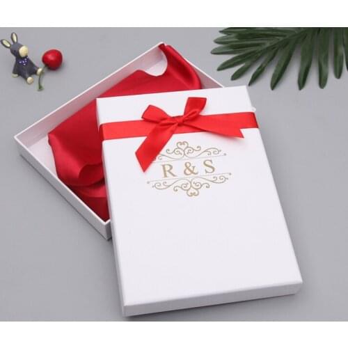 Custom luxury ribbon packaging gifts boxes，Gift Card Box with Foam Insert ---DH12062