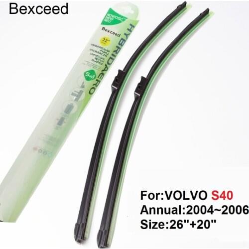 Windscreen Wiper Blade for VOLVO S40 26"+20" Bexceed of Car Special Windshield 2004 2005 2006