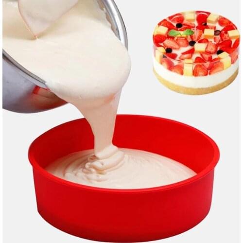 Silicone Layered Cake Mold Round Shape Silicone Bread Pan Toast Bread Mold Cake Tray Mould Non-stick Baking Tools