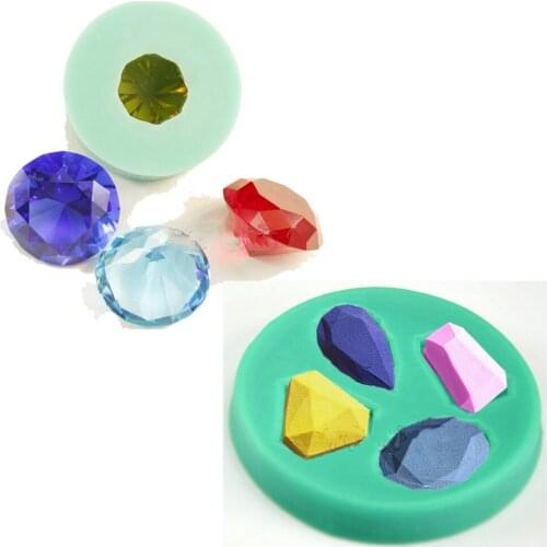 Wedding 3D diamond Silicone clay Mould chocolate mold Fondant cake Decorating Tool Baking gateau cupcake toppers patisserie