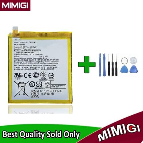 Toolsets + High Capacity C11P1601 Battery For ASUS ZENFONE 3 ZENFONE3 ZE520KL Z017DA ZenFone live ZB501KL A007 2650mAh AKKU