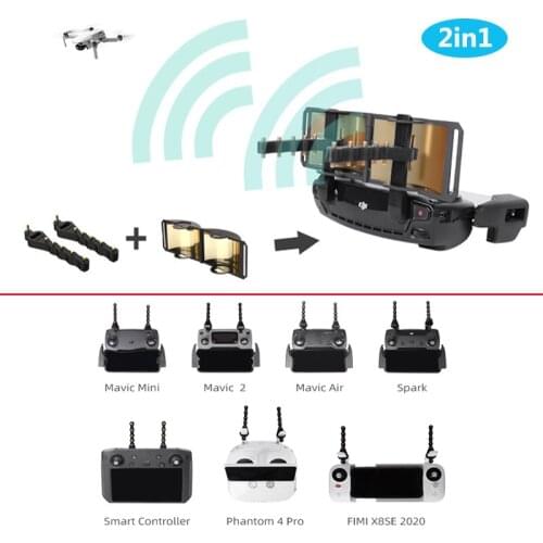 Yagi Antenna Signal Booster for mavic mini/mavic 2/mavic air/spark/smart controller/phantom 4 pro/fimi x8 se 2020 Accessories