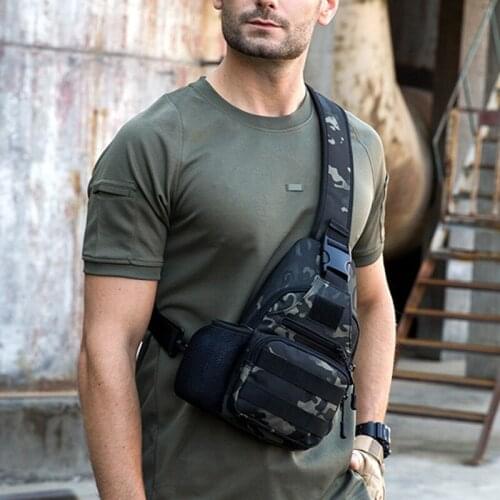 USB Chest Bag Military Tactical Shoulder Molle Backpack Multicam Army Outdoor Sports Camping Hiking Hunting Sling Crossbody Bag