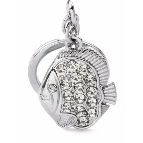 Customized Diamond Sea Fish Keychain Wedding Supplies Birthday Christmas Business Evening Premium Gifts baby show souvenir