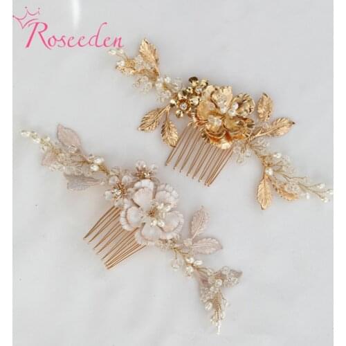 Fresh water pearl wedding Hair Comb Japan Bridal Headpiece Flower Hair piece for women wedding Hair Jewelry RE3810