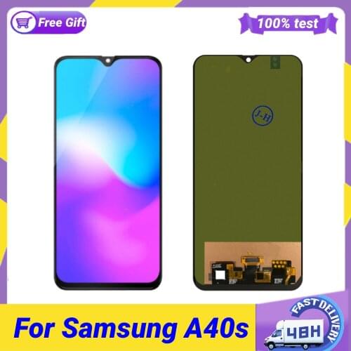 6.4" For Samsung Galaxy A40S A407 A407FN Lcd Display Touch Screen Digitizer Assembly Parts For Samsung A40S A407 With Frame