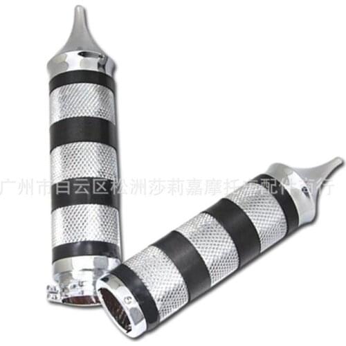 High quality 1 pair parts chrome moto grip for yamaha XV250 XV400 CA250 for harley prince crown accessories motorcycle handlebar