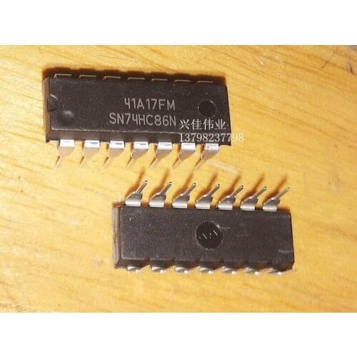 10PCS New 74HC86N SN74HC86N 2 inputs four XOR gates DIP-14
