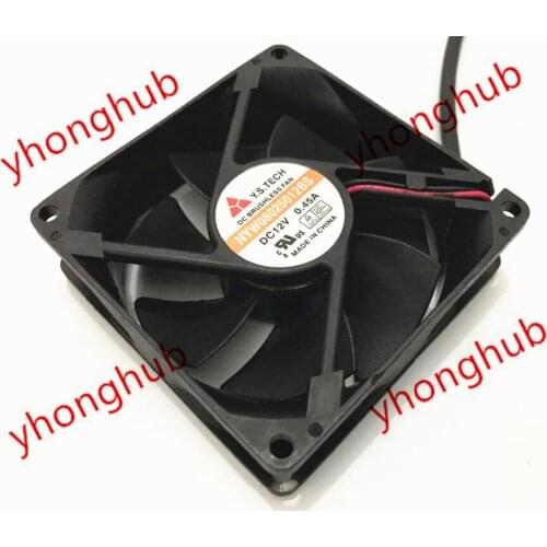 Y.S TECH NYW08025012BS DC 12V 0.45A 80x80x25mm 2-wire Server Cooling Fan