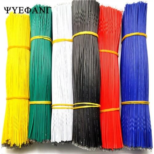 20Pcs Blue Red Black Yellow White 24AWG 200mm 20cm length Line connecting tin plating Wire DIY electronic wire 1.3mm Welding