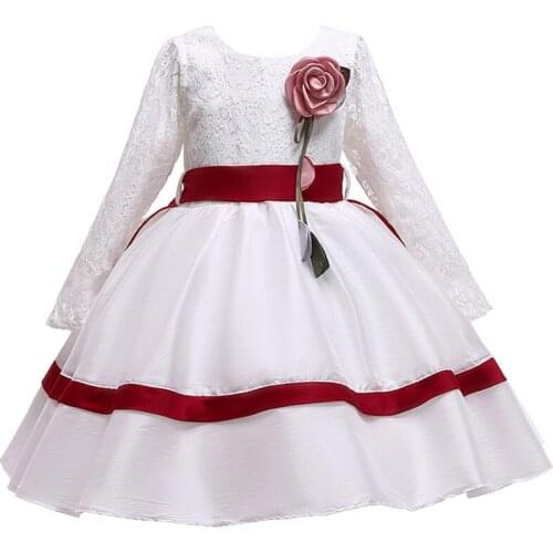 2019 Girls Wedding Princess Dresses For Teenager Teen Baby Girl Party Formal Lace Dress Kids Children Birthday Costume Clothing