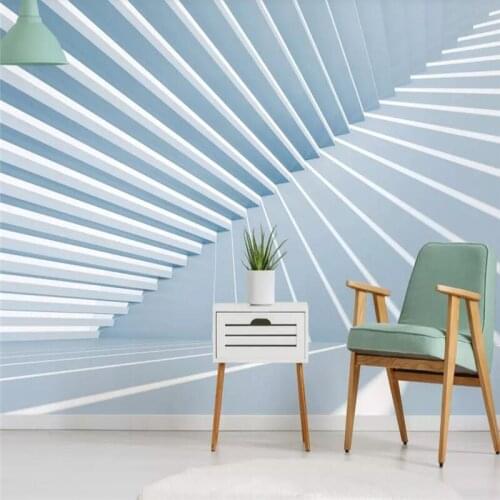3D space abstract fresh and elegant background wall paintings