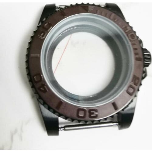 40mm Sapphire Ceramic Transparent PVD Watch Case fit Miyota 8215 NH35 movement