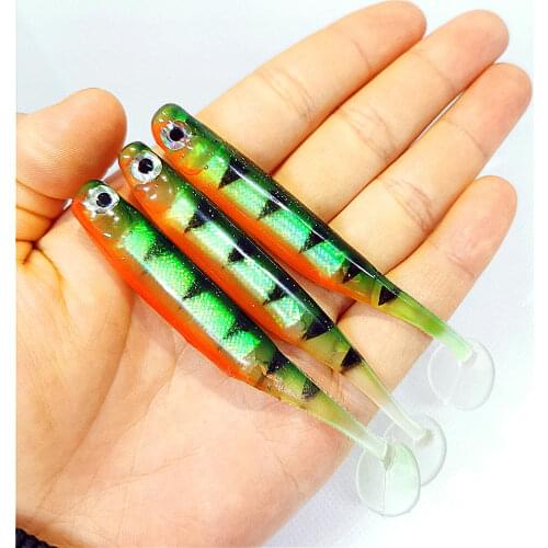 5PCS/bag Sea Fishing Lure Worm Swim Soft Bait90mm/70mm Artificial Fishing Lure Minnow Silica gel Wobbler Carp Jig Fishing tackle