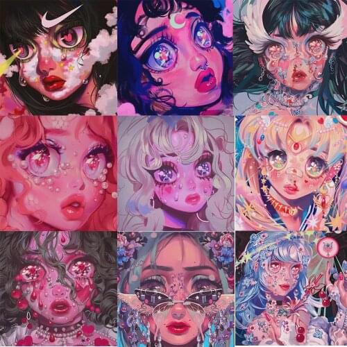 5D Diamond Painting Cartoon Pearl Girl Rhinestone Inlaid Embroidery Mosaic DIY High Quality Handmade Decorative Painting Gift