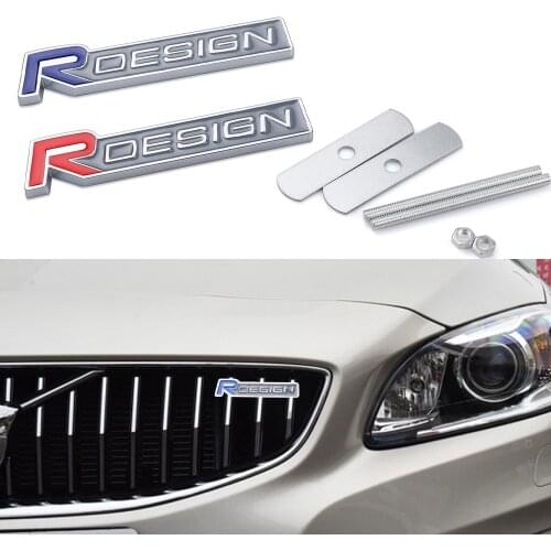 Car Styling Metal 3D Rdesign Logo Front Grille Trunk Body Decorative Sticker For VOLVO S60 V60 S80 XC60 XC90 XC70