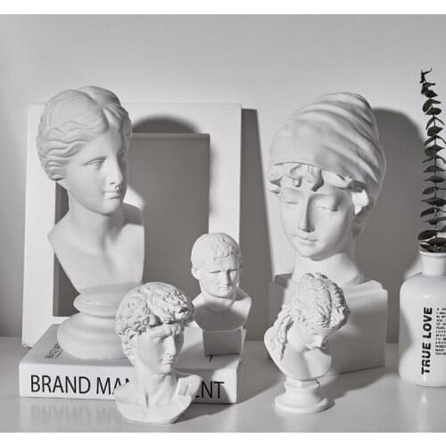 Art White Figurines Miniatures Nordic Modern Creative Handmade Figurines Miniatures Simple Decoracion Decoration Crafts DG50FM